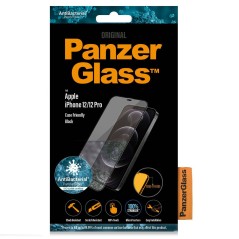 PanzerGlass Screen Protector for Apple iPhone 12 & 12 Pro - Black Transparent, Ultimate Protection & Clarity